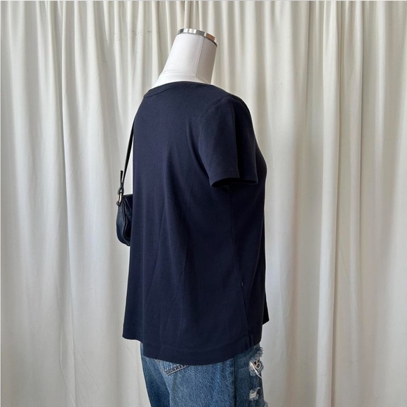 J.Jill Pima cotton tee Navy size small Petite. - Picture 4 of 8